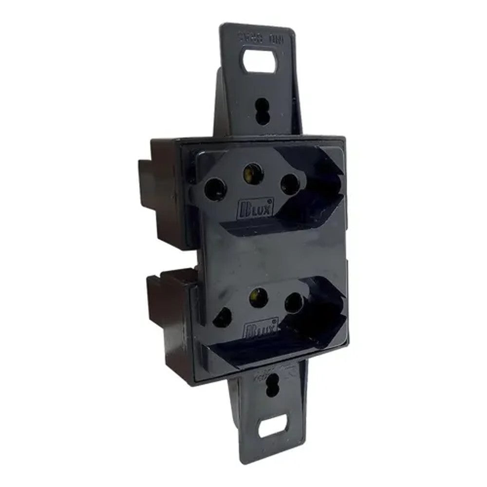 Tomada Dupla 2P T 20A para Condulete 9031 Preto Blux