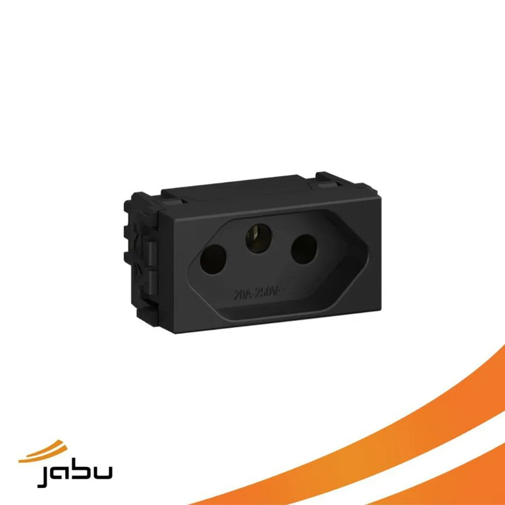 Tomada Modular 2P T 20A Preto Refinatto WEG