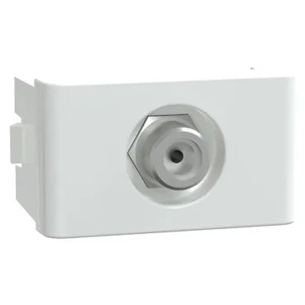 Tomada Modular Antena TV Coaxial Branco Brilhante Schneider Lunare UP S402100