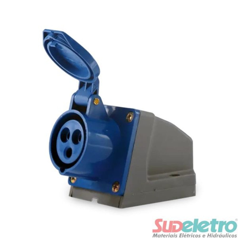 Tomada Sobrepor 3P T 16A 240V 9H 4009 Soprano