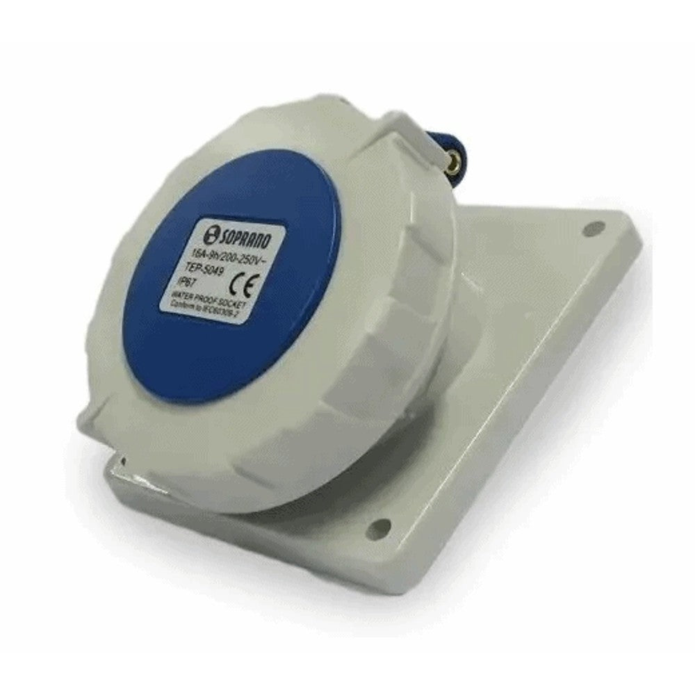 Tomada de Embutir 3P T 16A 240V 9H 4049 Soprano