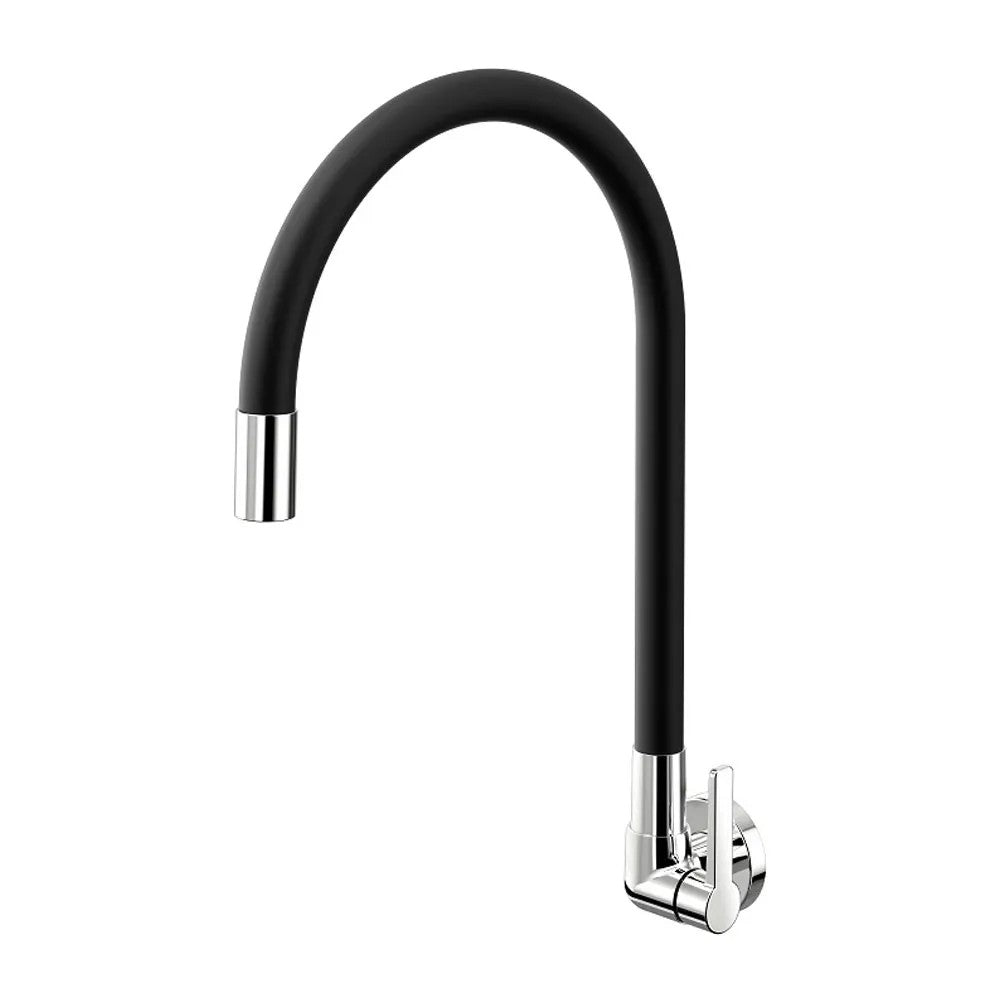 Torneira Cozinha Parede Galiflex Cromado e Preto Docol