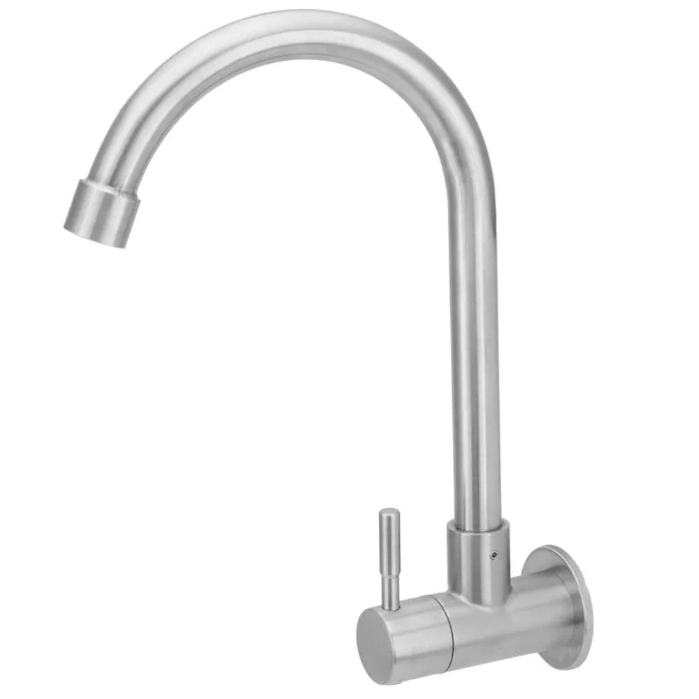 Torneira Cozinha Parede Gourmet Inox Escovado Forusi WD5001