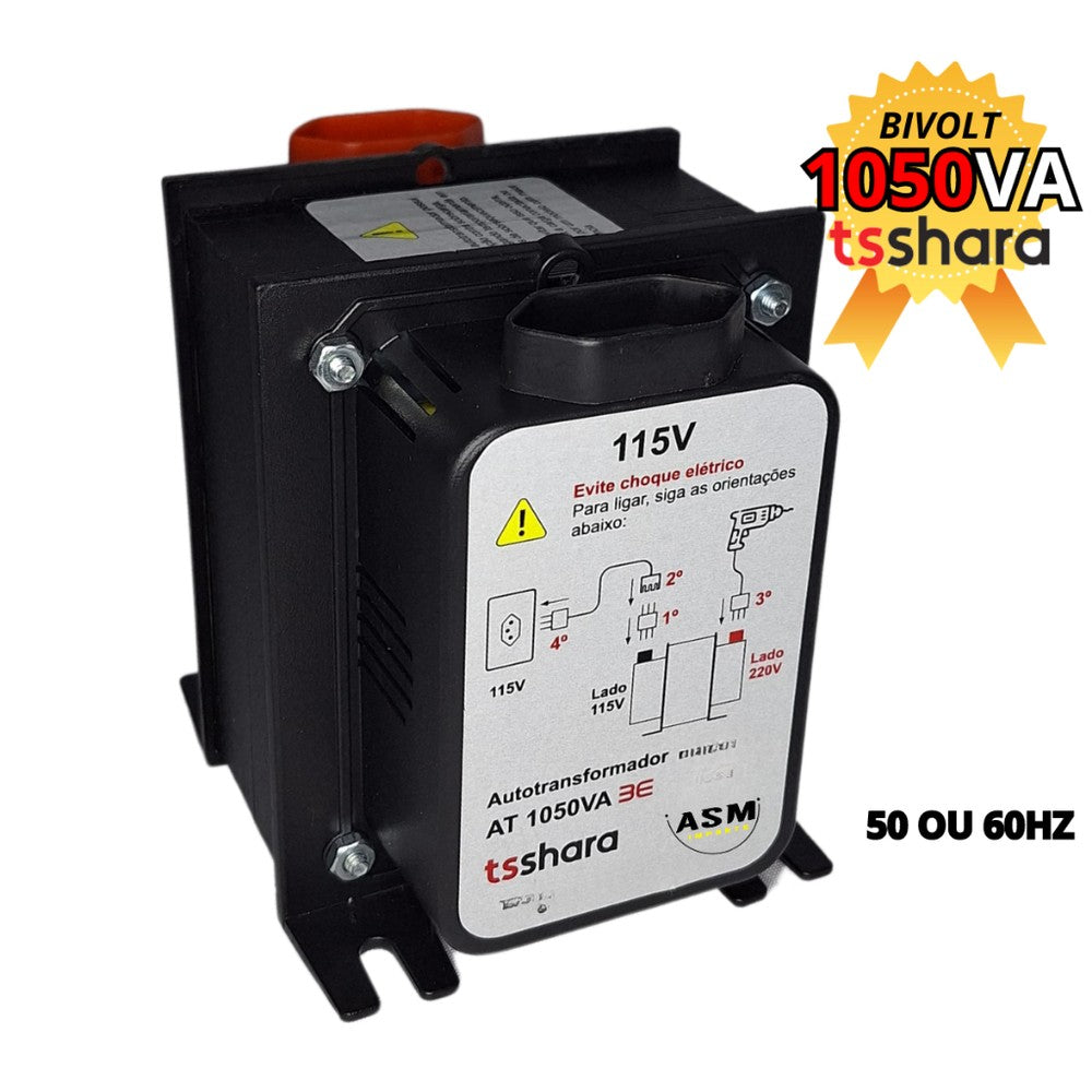 Transformador Bivolt 1050 VA AT1050 3E TS Shara
