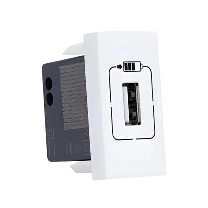 Tomada Modular com Carregador USB 1500mA 1 Metro Branca Plus GL
