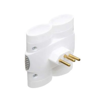 Adaptador de Tomada 4 Saídas 2 Pinos 10A Branco Daneva DN1838