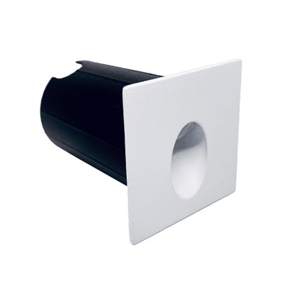 Balizador LED Luminatti Embutir Quadrado 3W Branco Quente