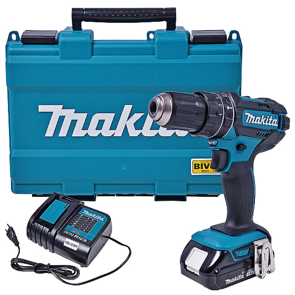 Furadeira de Impacto 18V Makita DHP482Y002 com Maleta