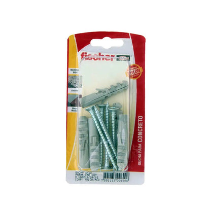 Bucha Nylon S-10 Com 5 Peças e Parafuso Chato Fischer