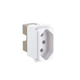 Tomada Modular 2 Polos e Terra 10A Zeffia Branco 680160