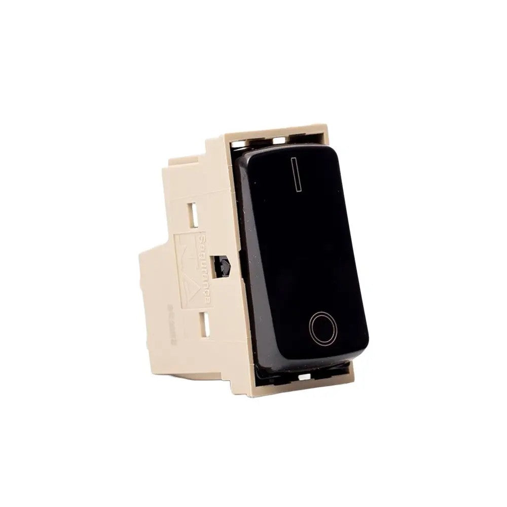 Interruptor Bipolar Simples 10A com Placa 680118PT Zeffia Legrand PRETO