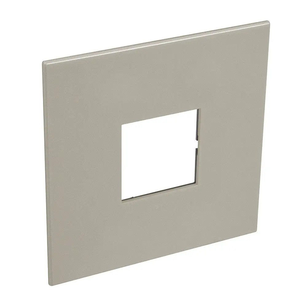 Placa 4x4 2 Postos Quadrados Champagne Arteor 571506B