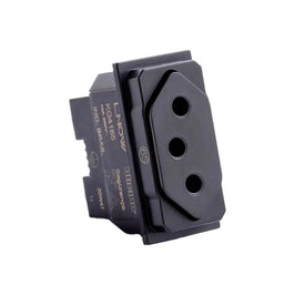 Tomada Modular 2P T 10A Preta KG4165 Living Now