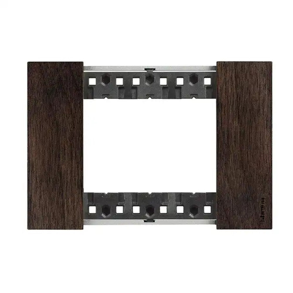 Placa 2x4 para 3 Módulos Living Now Nogal KA4803LG