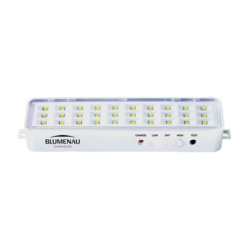 Luminária Emergência Segurimax 30 Leds Lítio 100 Lm