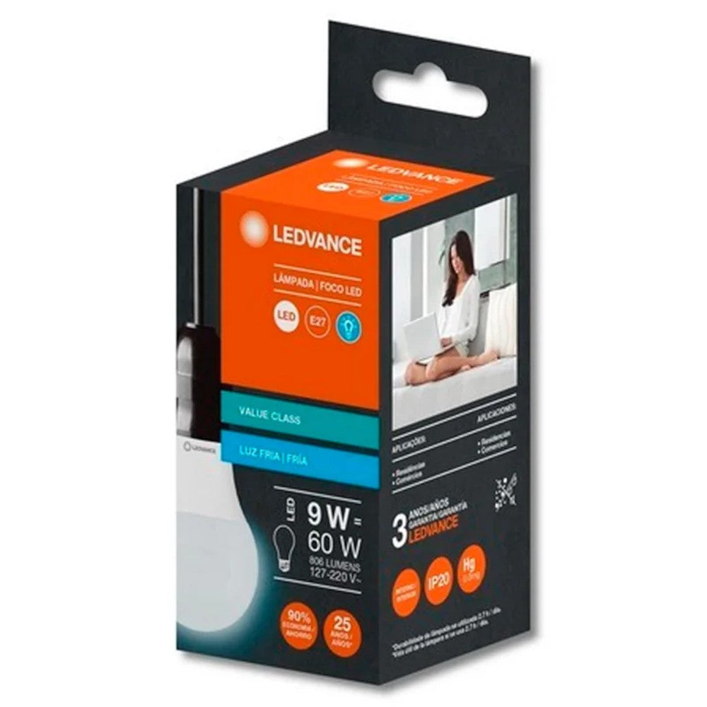 Lâmpada LED Bulbo 9W 6500K Ledvance