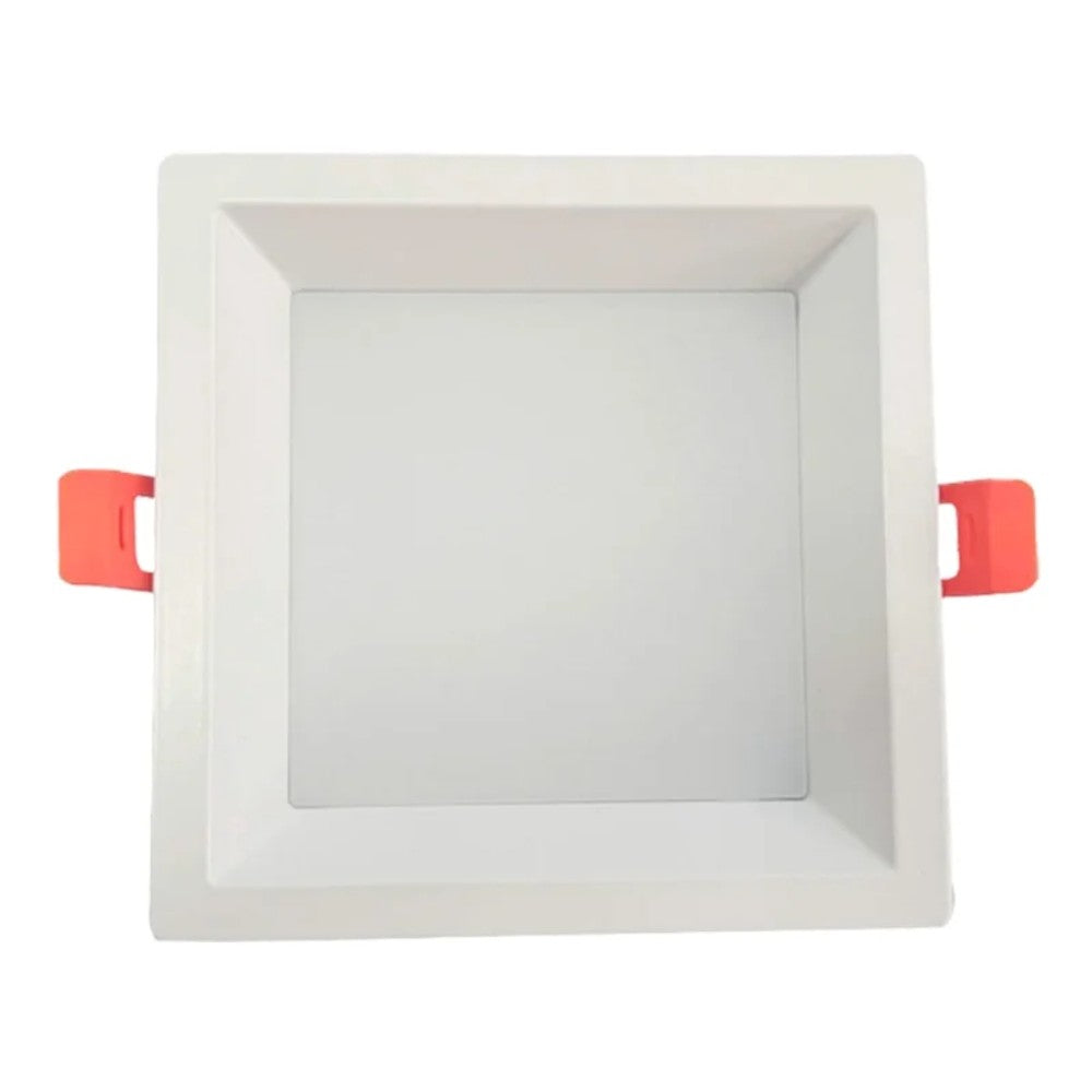 PAINEL LED EMBUTIR QUADRADO 36W 6500K 22CM BRANCO RECUADO LUMINATTI