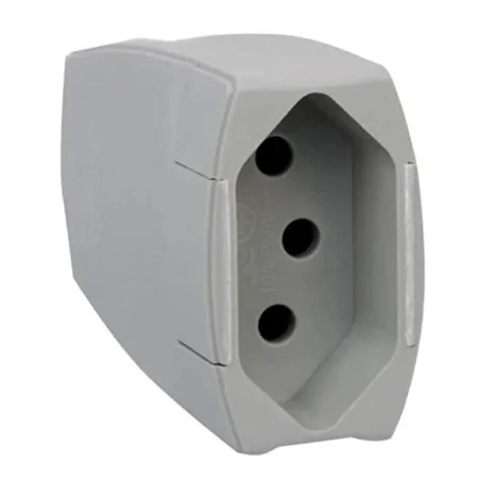 Plug Fêmea 2P T 10A Cinza 615975 Pial GL