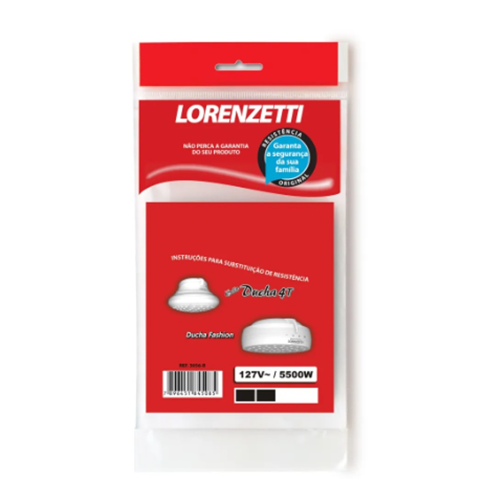 RESISTÊNCIA BELLA DUCHA 4 TEMPERATURAS/FASHION 127V 5500W LORENZETTI