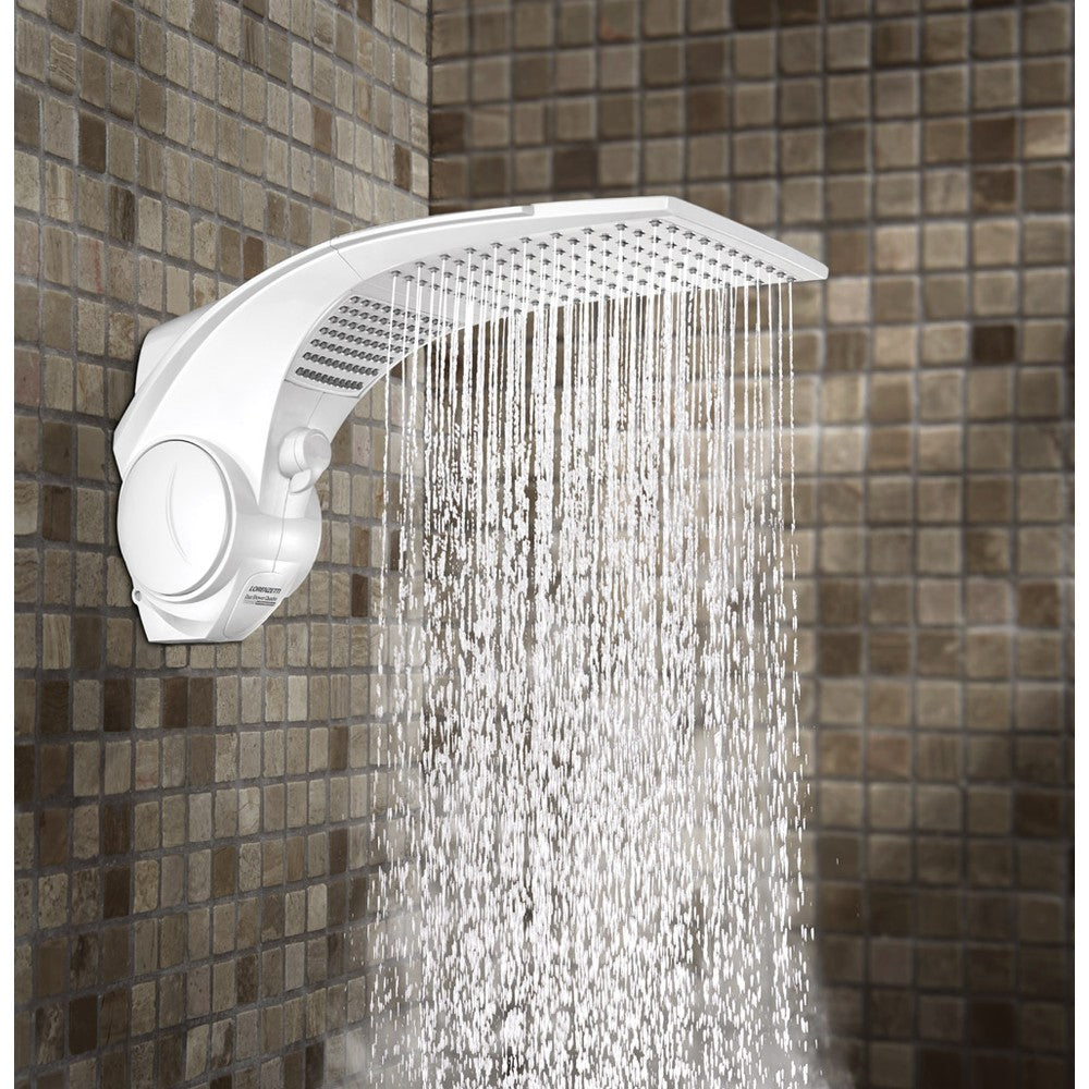 CHUVEIRO DUO SHOWER MULTITEMPERATURAS QUADRA 127V 5500W BRANCO LORENZETTI