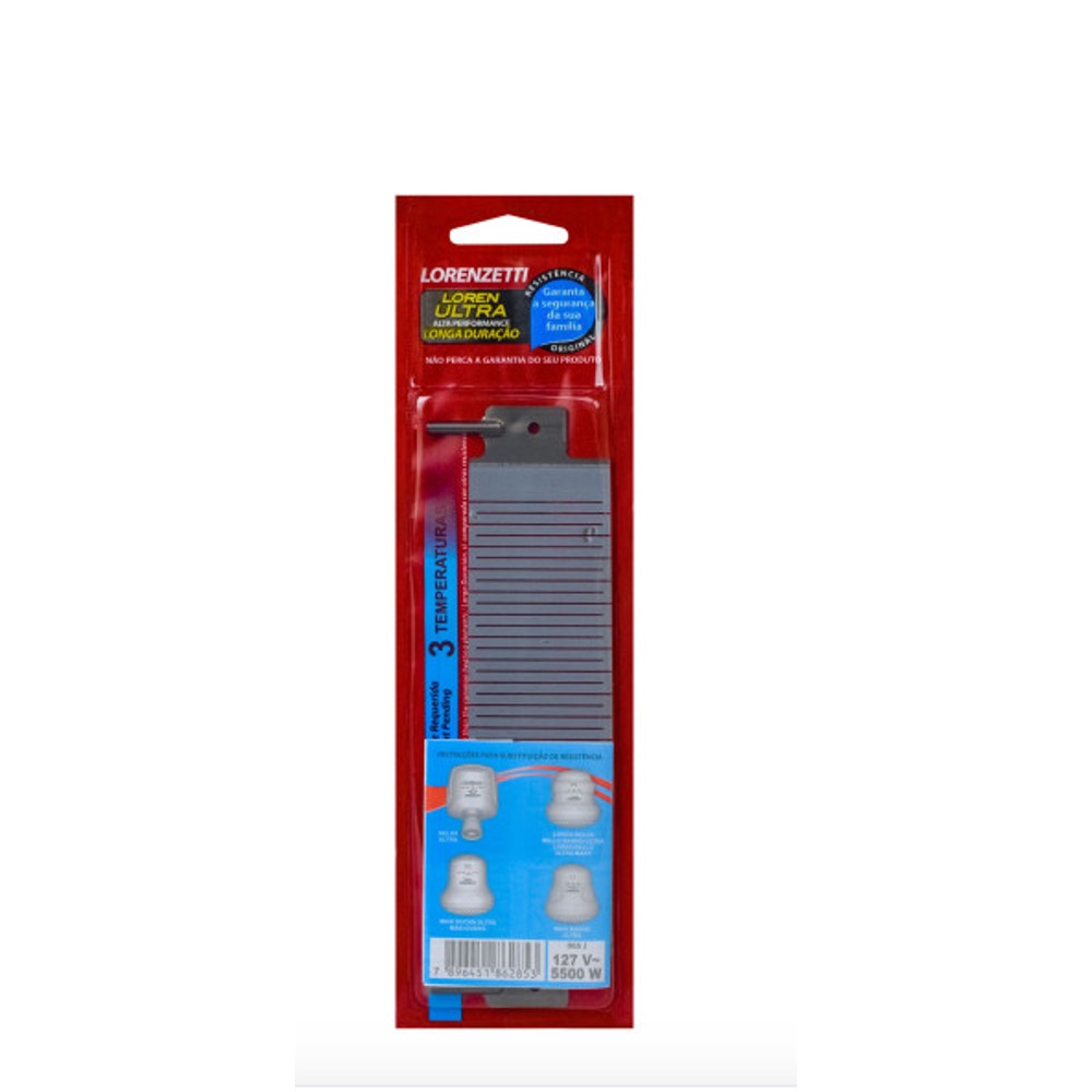 RESISTÊNCIA DUCHA 3 TEMPERATURAS LOREN ULTRA 127V 5500W LORENZETTI