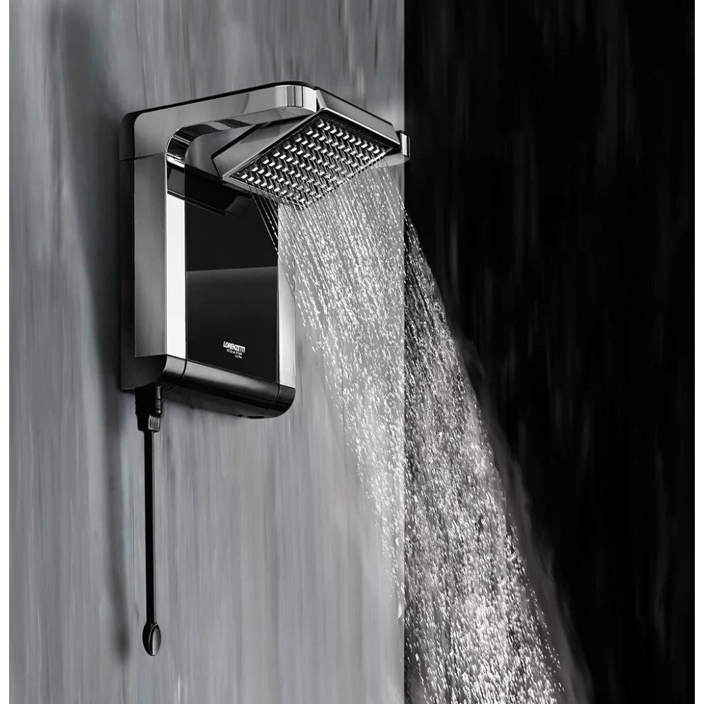 CHUVEIRO ACQUA STAR PRETO/CROMADO 127V 5500W LORENZETTI
