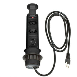 TORRE DE TOMADA COM 2 TOMADAS 2P+T 16A PRETO PIX