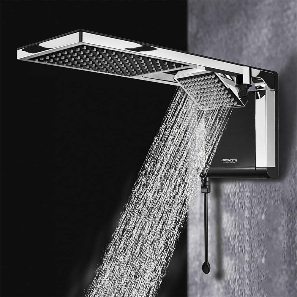 CHUVEIRO ACQUA DUO PRETO/CROMADA 220V 7800W LORENZETTI