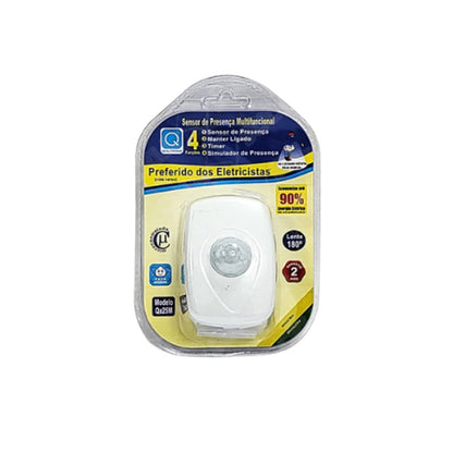 Sensor de Presença Parede 180 Bivolt Qualitronix QA25M Branco