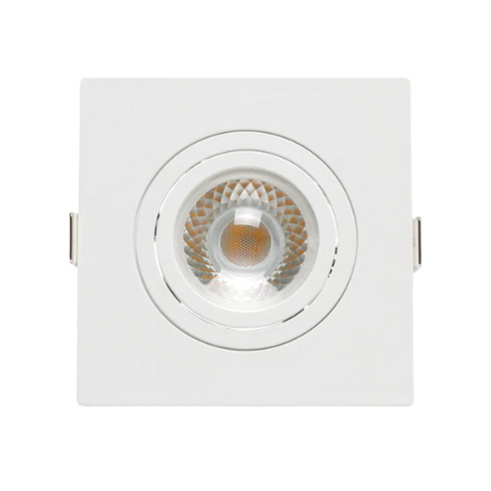 Spot Embutir Save Energy Quadrado ABS Branco 1 Lâmpada