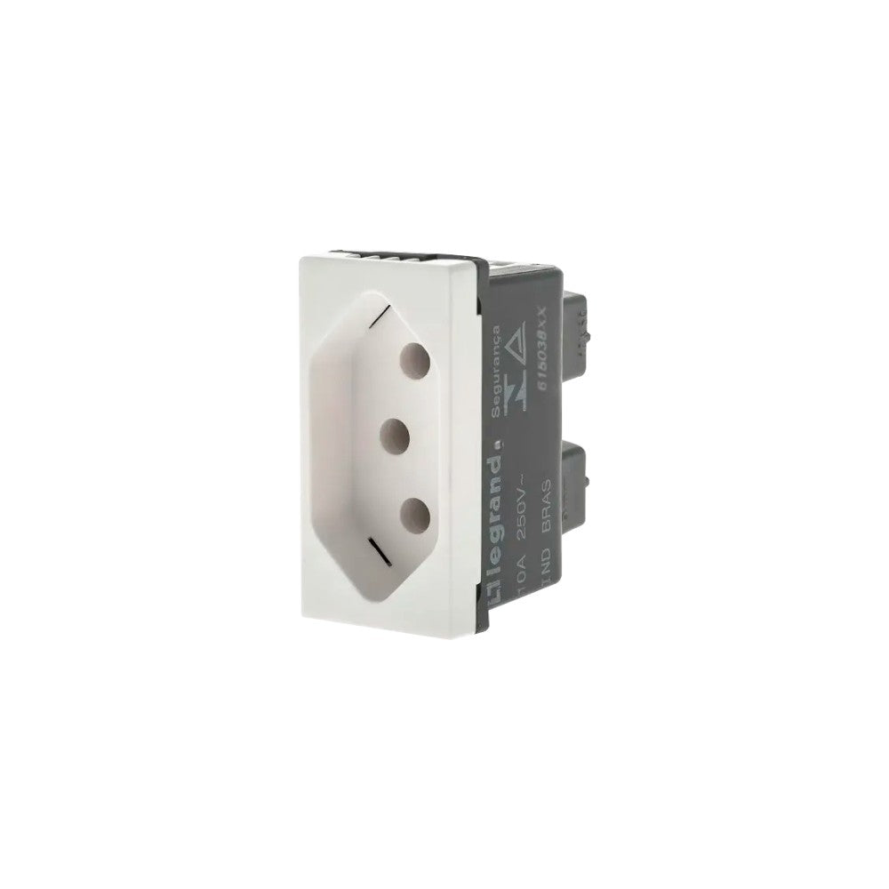 Módulo Tomada 2P T 10A Branco Automático Linha Plus GL
