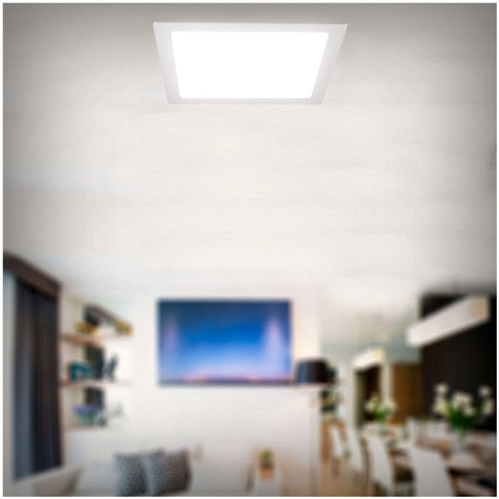 Painel LED Bronzearte Embutir Quadrado Slim 24W Branco 4000K