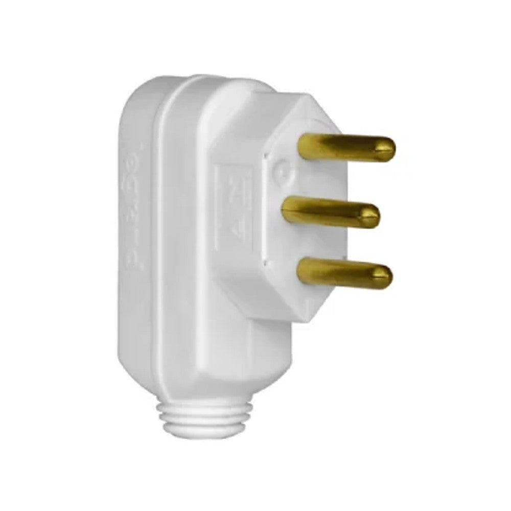 Plug Macho 2 Polos e Terra 10A Branco 615901 Pial GL