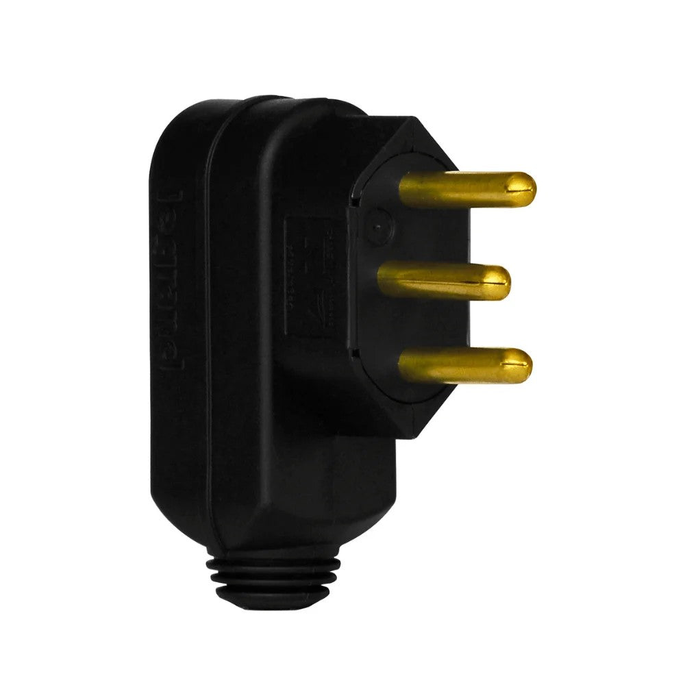 Plug Macho 2 Polos e Terra 10A Preto Pial 615911 GL