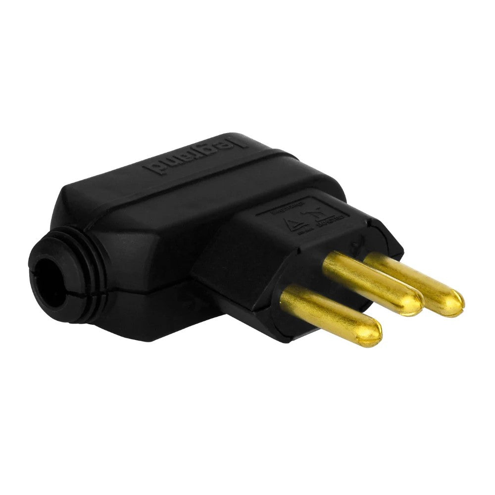 Plugue Macho 2 Polos e Terra 20A Preto Pial 615953 GL