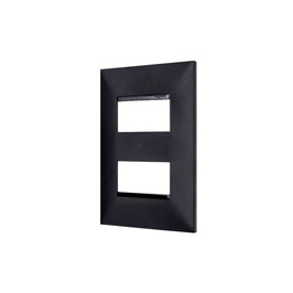 Placa 2x4 2 Postos Separados Plus Preta GL
