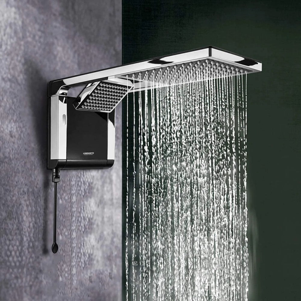CHUVEIRO LORENZETTI ACQUA DUO FLEX PRETO/CROMADO 220V 6800W
