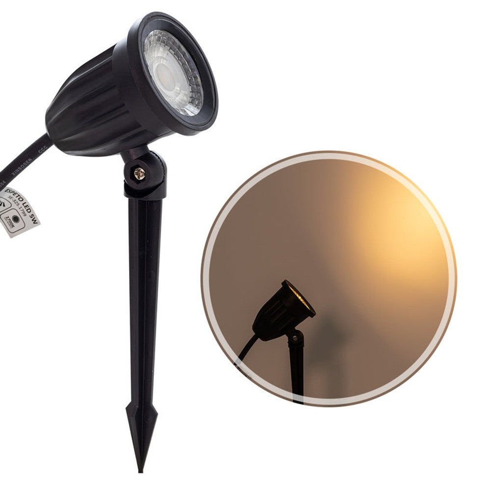ESPETO LED PARA JARDIM 5W 2700K BIVOLT 30º IP65 PRETO SE-325.1799 SAVE ENERGY