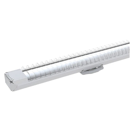 Luminária Taschibra Sobrepor 2x40W T8 Aleta Branca 130cm
