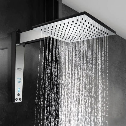 CHUVEIRO ACQUA CENTURY DIGITAL PRETO/CROMADO 220V 6800W LORENZETTI