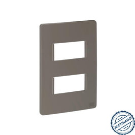 PLACA 2X4 2 POSTOS ARGILA ACETINADO ESATTA WEG