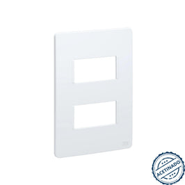 PLACA 2X4 2 POSTOS BRANCA ACETINADO ESATTA WEG