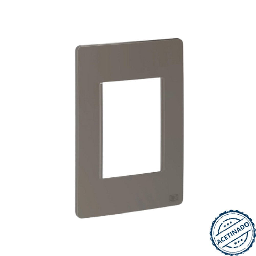 PLACA 2X4 3 POSTOS ARGIILA AC ESATTA WEG