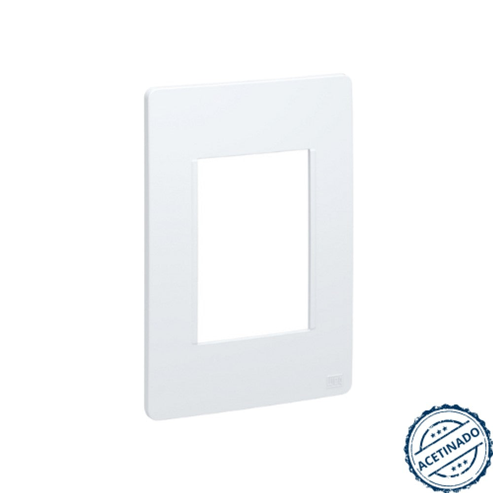 PLACA 2X4 3 POSTOS BRANCO ACETINADO ESATTA WEG