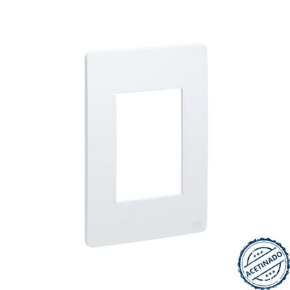 PLACA 2X4 3 POSTOS BRANCO ACETINADO ESATTA WEG