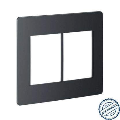 PLACA 4X4 6P.GRAFITE ACETINADO ESATTA WEG