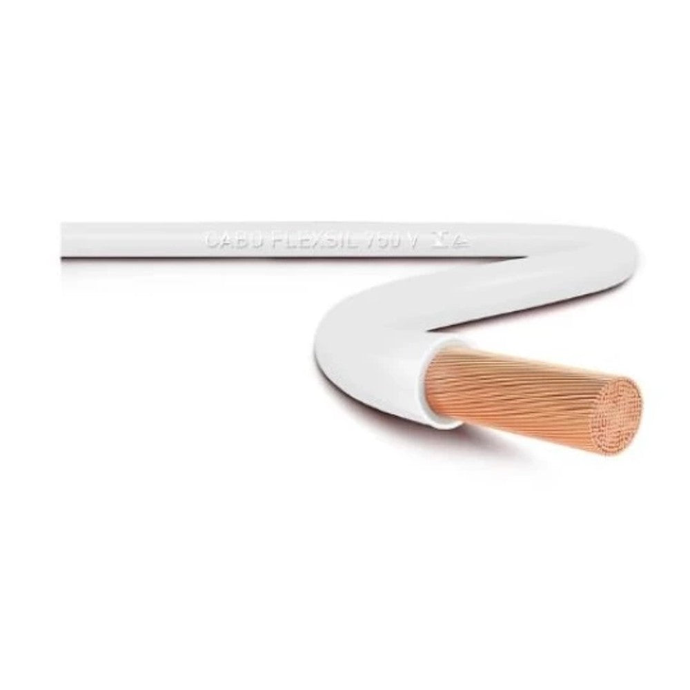 Cabo Flexível 750V 6,00mm² Antichama Branco 100m