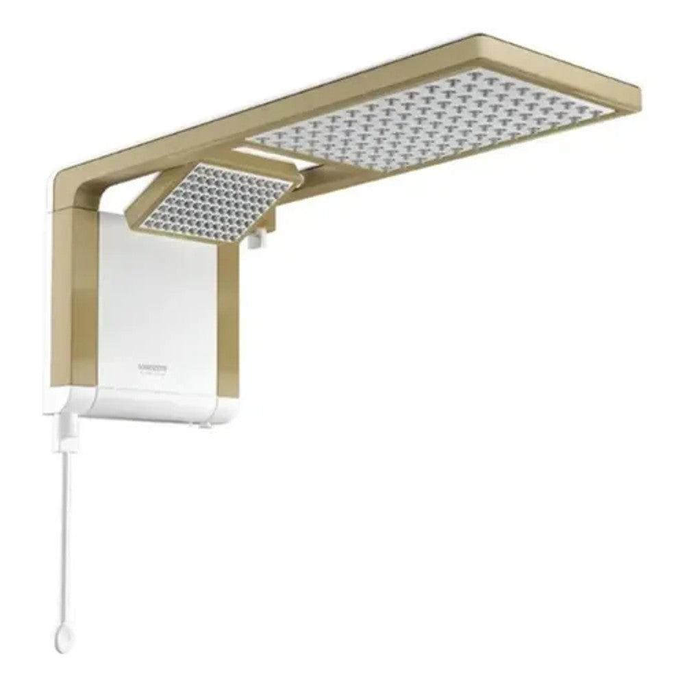 CHUVEIRO ACQUA DUO BRANCO/MATTE GOLD 127V 5500W LORENZETTI
