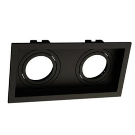 SPOT PIX EMBUTIR QUADRADO 2XMR16 PRETO