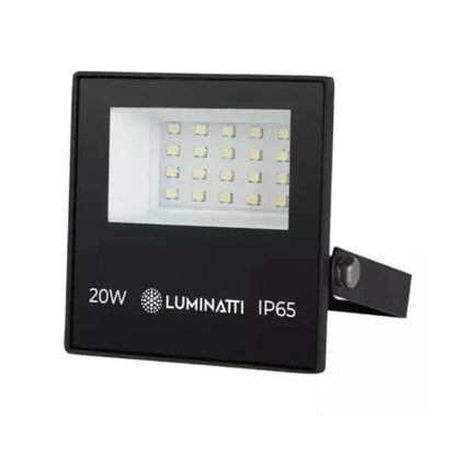 PROJETOR LED 20W 6000K PRETO IP65 SLIM